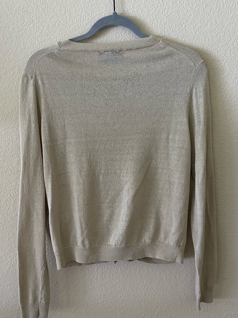 Zara Light Cream Button-Up Knit Cardigan size Medium - Picture 2 of 3